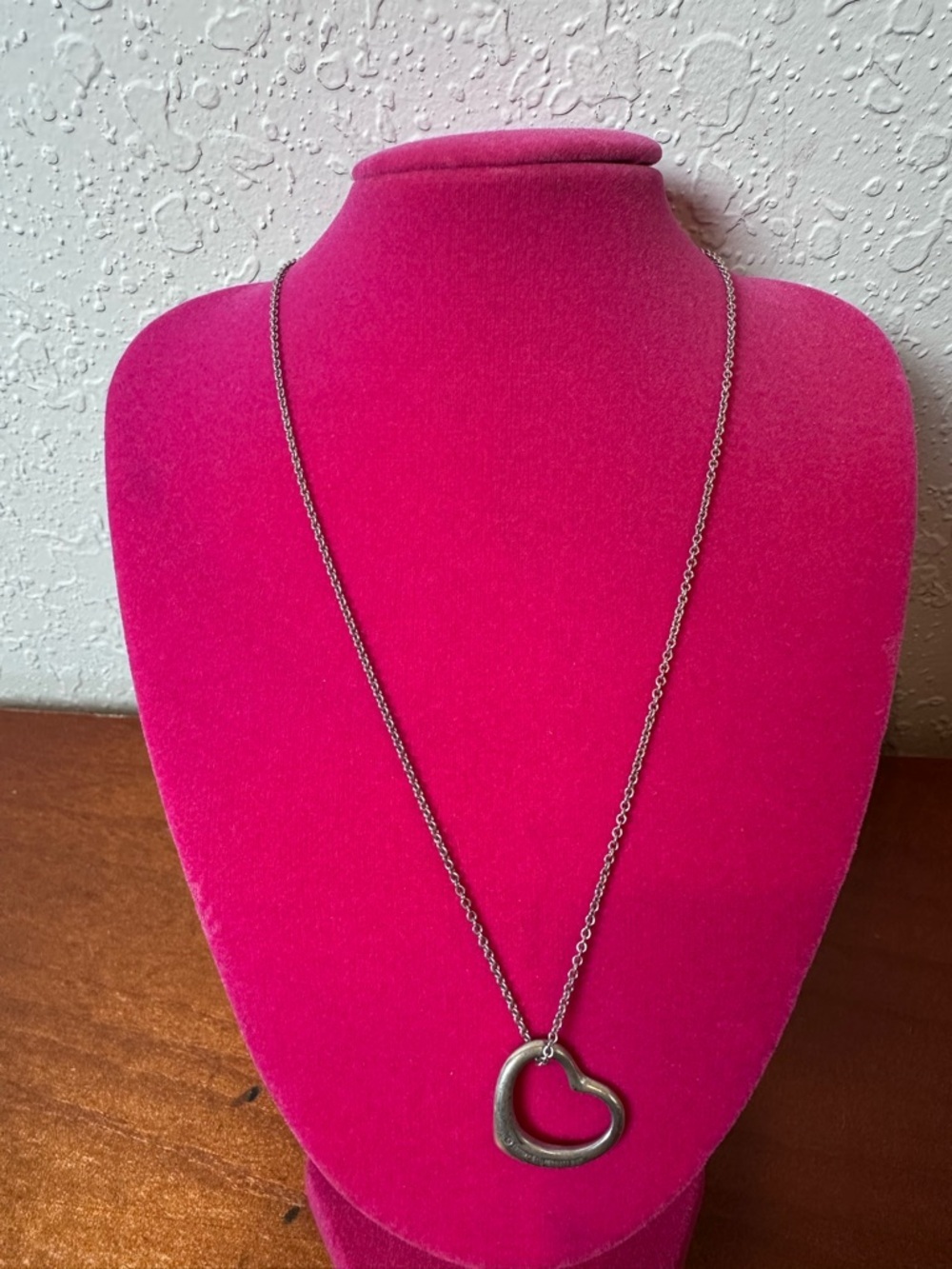 TIFFANY & CO "Elsa Peretti" Sterling Silver, "Open Heart"